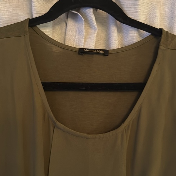 NEW Massimo Dutti Forest Green Mini Dress Size XS - Picture 2 of 4